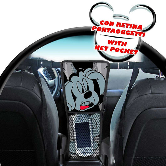 Disney Topolino Combi Pocket con Tasca Portaoggetti Accessori Auto Bambini Nero