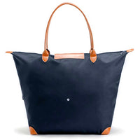 Borsa Pieghevole In Tessuto Blu Navy Con Manici Biscotto Misure 57x35.5x21.5 Cm