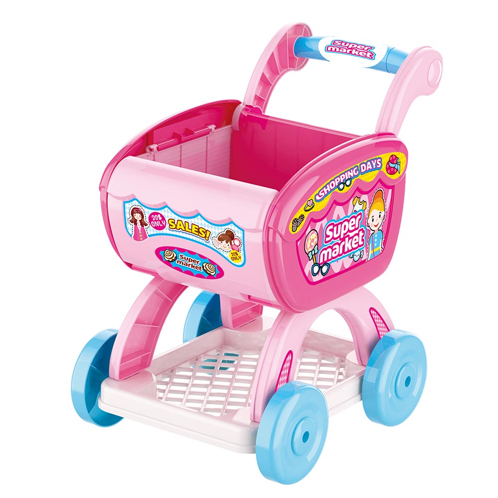 Carrello Spesa Playset Super Mercato Giocattolo Bambini con Bambola e Accessori