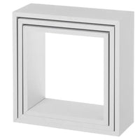 Set 3 Mensole Parete 30cm Moderne Design Cubo Mensola Scaffale Legno MDF Bianco