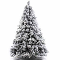 Albero Di Natale Innevato Gran Sasso 150cm 539 Rami Super Folto Effetto Neve