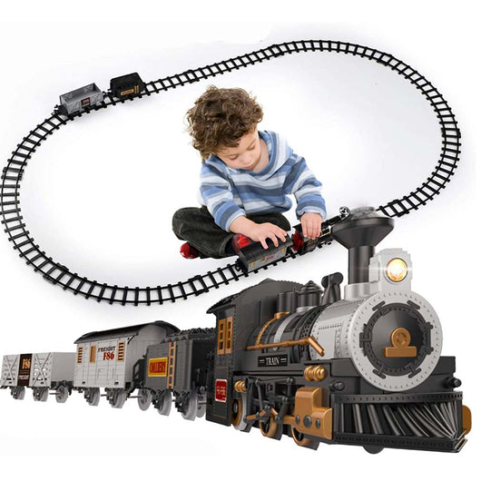 Pista Trenino Giocattolo Bambini Treno Locomotiva Luce Suoni Pista 3in1 Natalizi