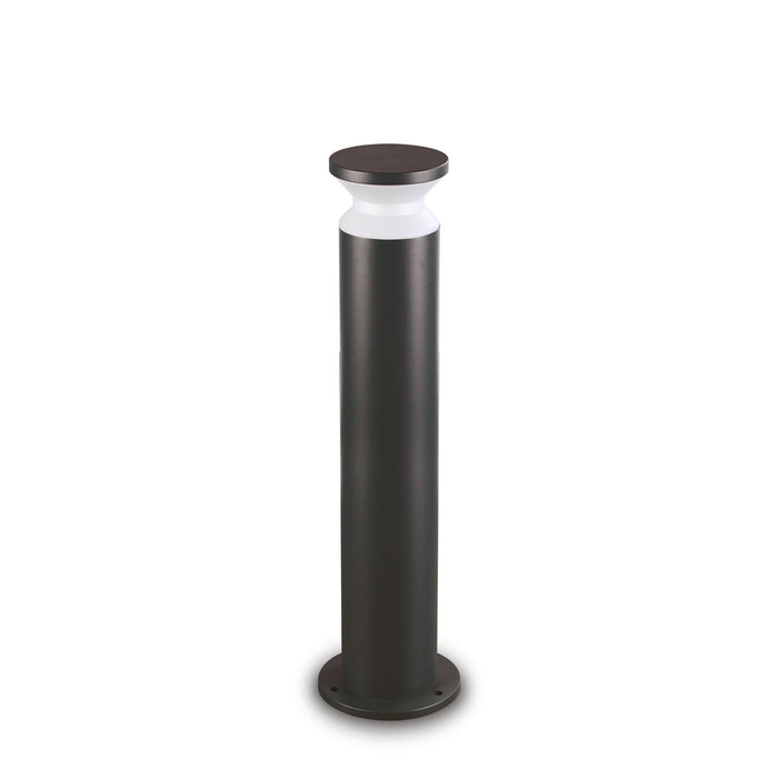 Piantana Da Terra Contemporaneo Torre Alluminio Nero 1 Luce E27 15W Ip44