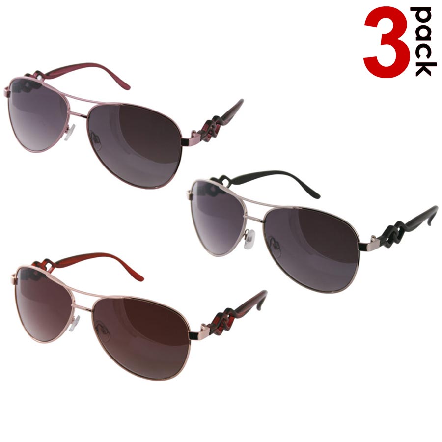 3 Occhiali da Sole ReflexxVision UV 400 Donna modello Novara Colori Assortiti