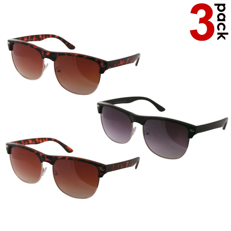 3 Occhiali da Sole ReflexxVision UV 400 Uomo modello Vercelli Colori Assortiti