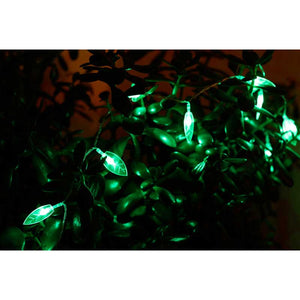 Striscia 10 LED Verde Foglie 102 cm Decorazione Piante Giardino Arti Casa