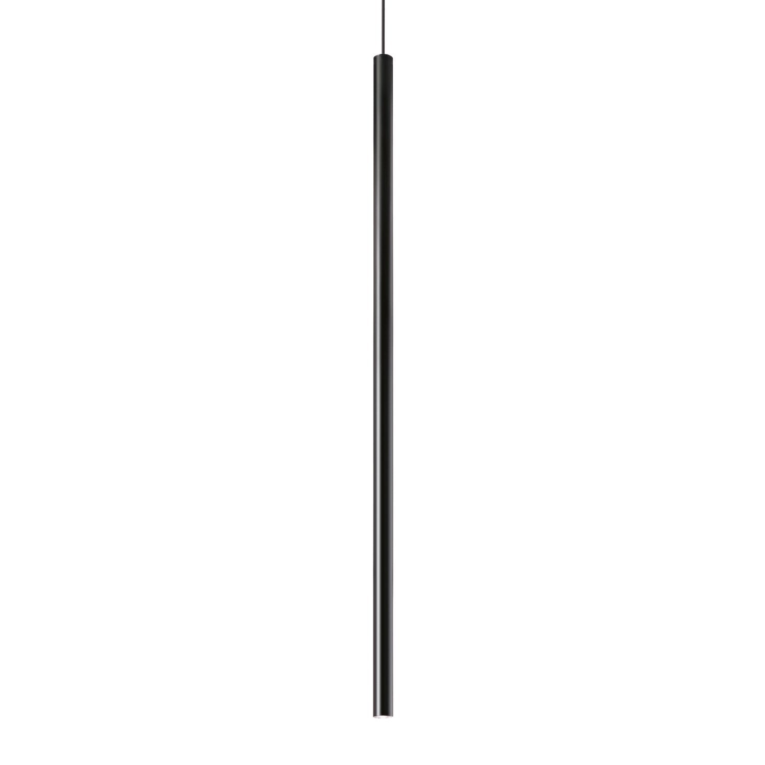 Lampadario Contemporaneo Ultrathin Metallo Nero Led 12W 3000K Ip20