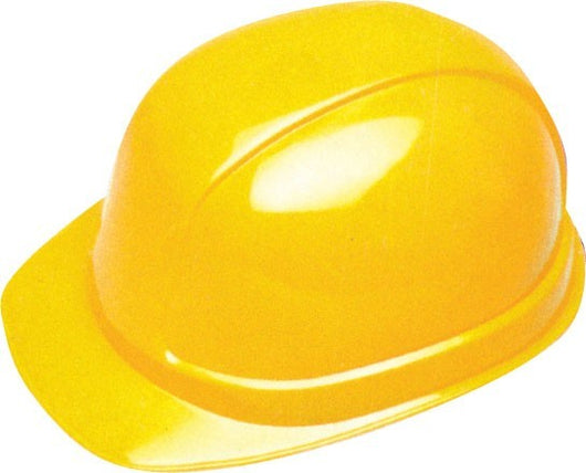 CASCO PROTETTIVO ELMETTO POLIETILENE PROTEZIONE SICUREZZA LAVORO GIALLO