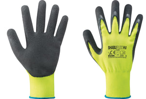 GUANTI NYLON/LATTICE GIALLO FLUO/NERO TG.9  PA 12,0