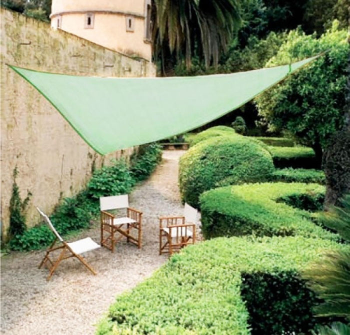 TELO VELA TRIANGOLO OMBREGGIANTE VERDE GAZEBO OMBRELLONE COPERTURA MT.5X5X5