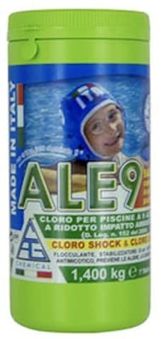 CLORO 9 FUNZIONI PER PISCINA PASTIGLIE GR.200 KG.1,4 ALE9