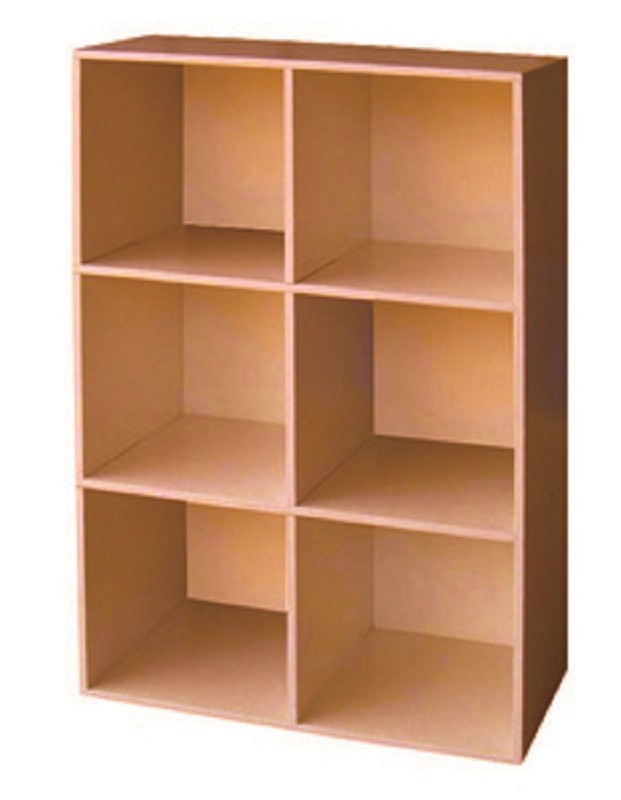 KIT MOBILE LIBRERIA IN MELAMINICO Mod. CUBO 61X29,5X91H COLORE CILIEGIO