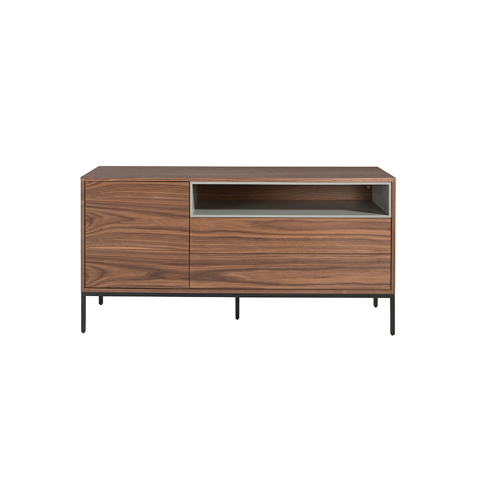 Credenza in legno di noce e grigio