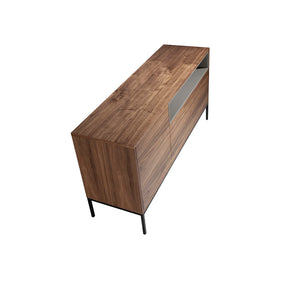 Credenza in legno di noce e grigio