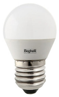 LAMPADA 10PZ BEGHELLI LED 56815 SFERA E27 W5 FREDDA 4000K LAMPADINA