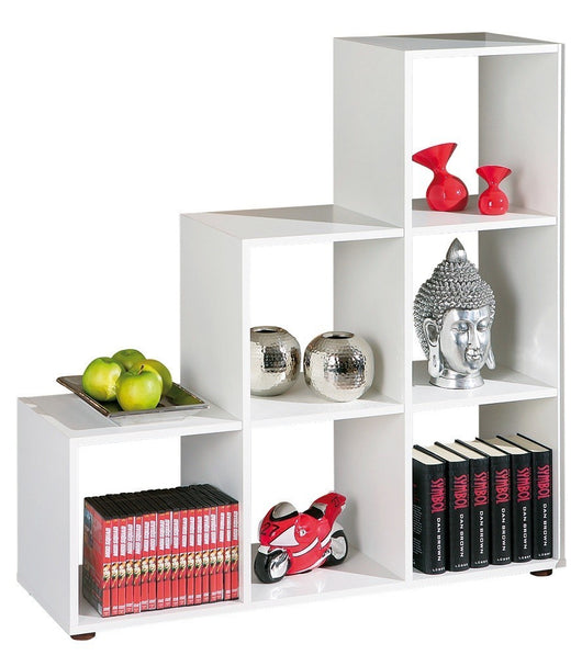 KIT LIBRERIA SCALA 6  105x33x109H CM BIANCA