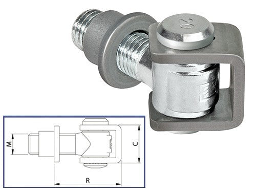 CARDINI COMUNELLO FILETTATI PER CANCELLI M24 A.120