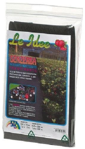 TELO NERO TNT PER PACCIAMATURA MT.0,80X10 IN TESSUTO NON TESSUTO 50GR/MQ