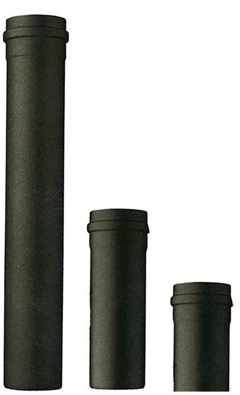 SAVE TUBO PER STUFA A PELLET PORCELLANATO D.12X100 NERO OPACO MM.1,2 SENZA GUARNIZIONE