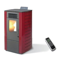 STUFA PELLET KING 118C CANALIZZATA kW10,1 BORDEAUX MADE IN ITALY