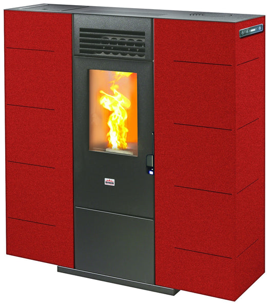 STUFA A PELLET  6,14KW QUEEN SLIM 6 BORDEAUX 88x26xH89 cm