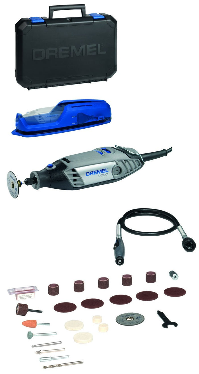 UTENSILE MULTIFUNZIONE DREMEL 3000-1/25 EZ WRAP + VALIGETTA E ACCESSORI