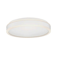 24W Led Designer Light Round White Finish 4000K Dimmable