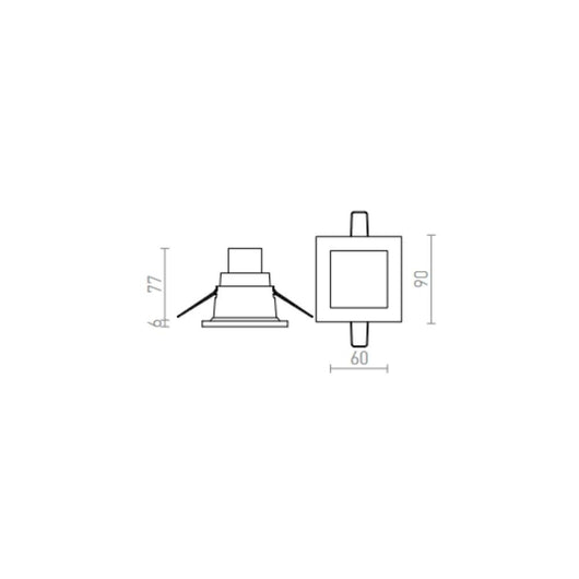 Lampada applique LEROY SQ bianco 12V GU5,3 35W IP44