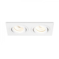 Faretto PASADENA GU10 SQ II da incasso bianco 230V GU10 2x50W