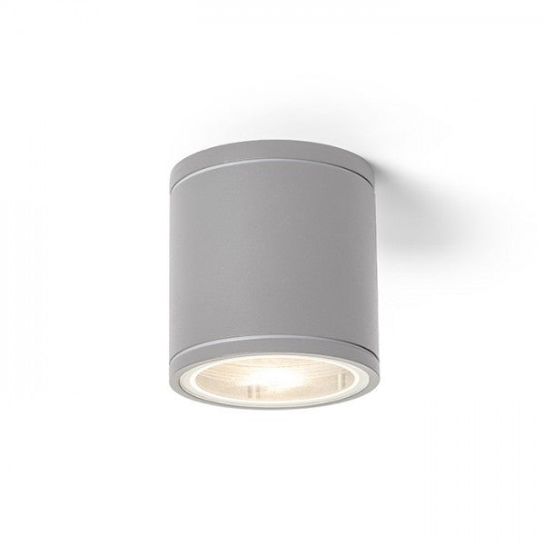 Faretto cilindrico LIZZI da soffitto grigio argento  230V GU10 35W IP54