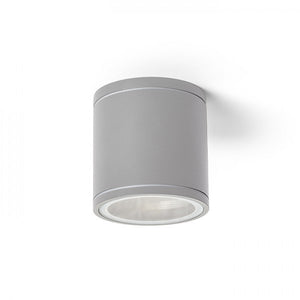 Faretto cilindrico LIZZI da soffitto grigio argento  230V GU10 35W IP54