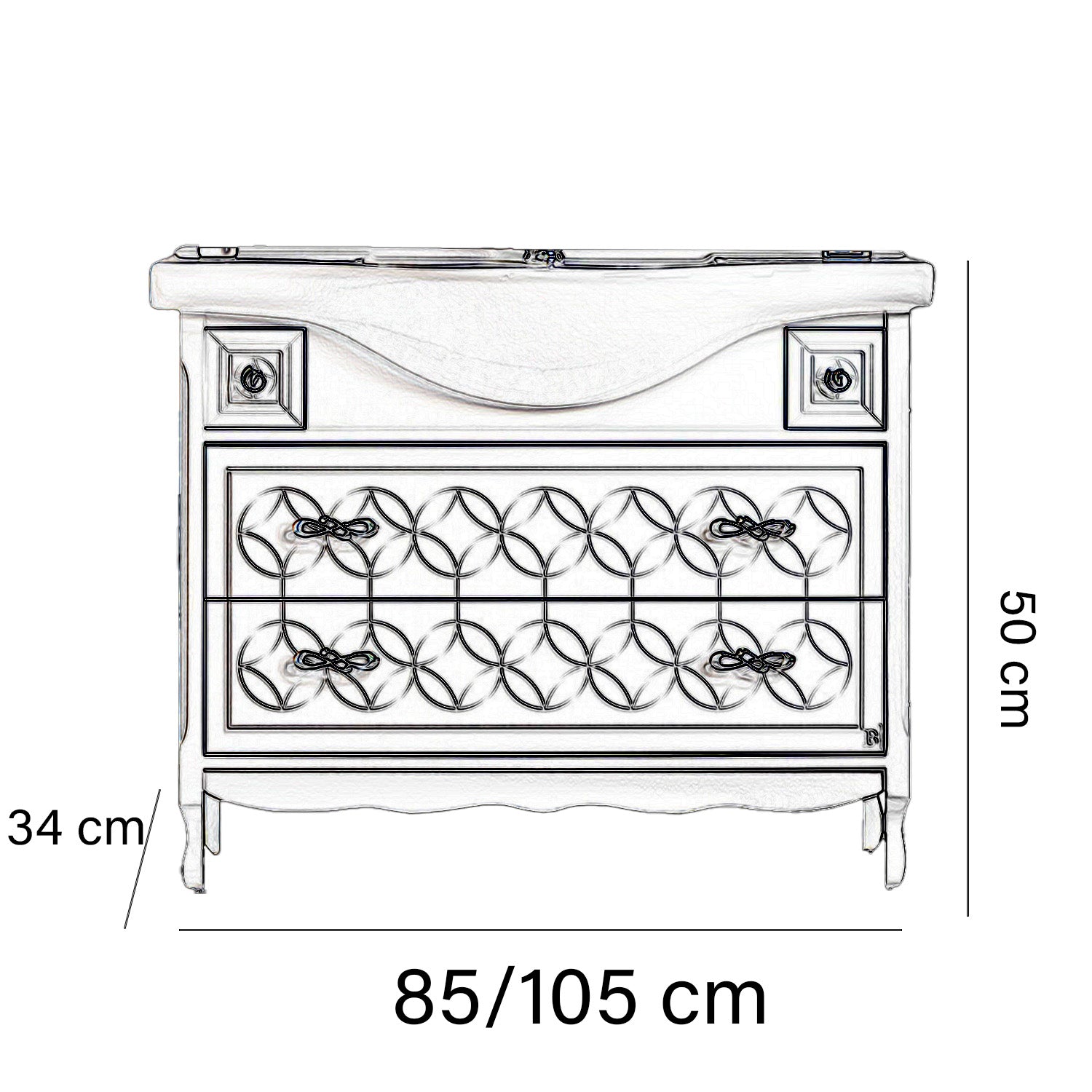 Mobile bagno Aida moderno - 85 cm