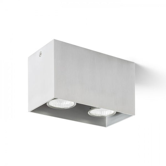 Faretto AGATE II da soffitto alluminio pettinato 230V GU10 2x35W