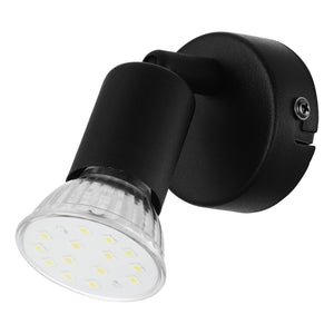 Spot Moderno Buzz Led In Acciaio Nero 1 Luce Gu10 2,8W Ip20