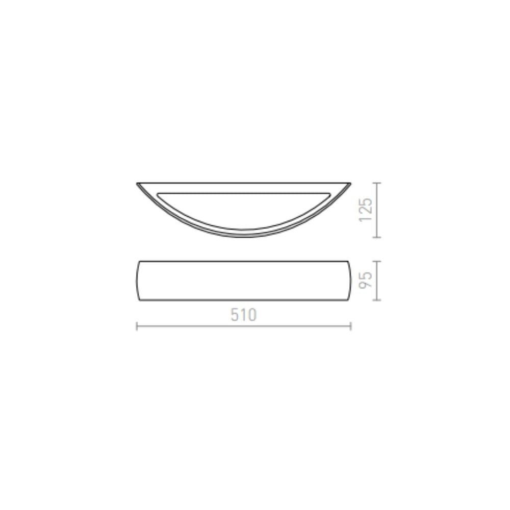 Faretto CRESCENT L da parete in gesso Verniciabile 230V E14 2x28W