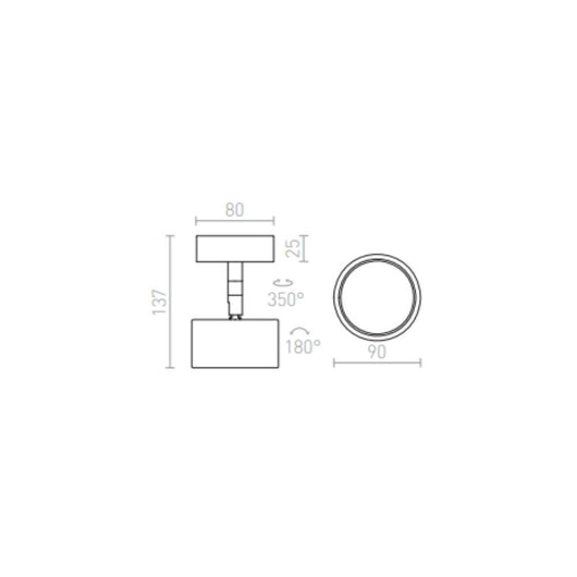 Faretto PIXIE inclinabile bianco cromo 230V LED GX53 7W