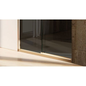 Box doccia Cristallo 8 mm frameless - 1 lato apertura scorrevole fume' anticalcare - Misura: 140 x h195 cm