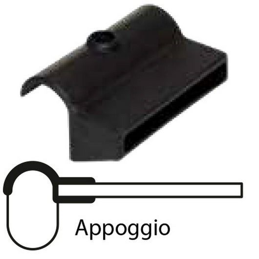 10pz supporto ad appoggio in pvc per asta ortopedica 32606