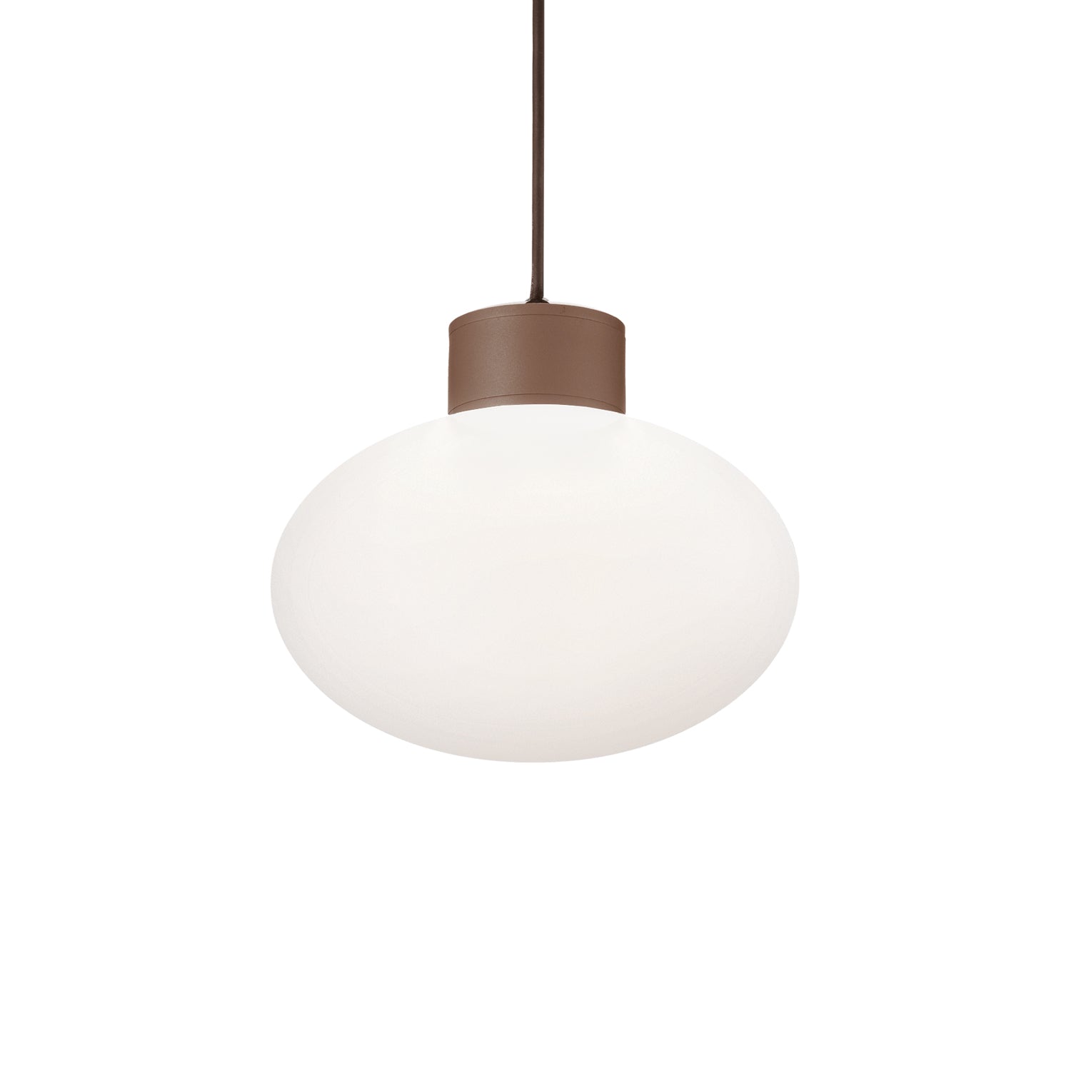 Plafoniera Moderna Clio Alluminio Coffee 1 Luce E27 42W Ip44