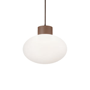 Plafoniera Moderna Clio Alluminio Coffee 1 Luce E27 42W Ip44