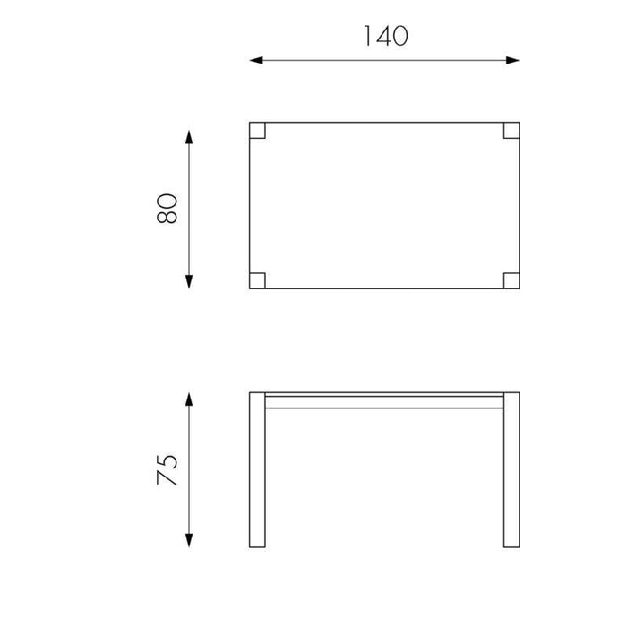 Tavolo Allungabile 140/190x80x75 cm in Legno Rovere Impiallacciato