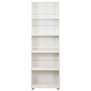 Libreria Armadio Scaffale Con 5 Ripiani Design Moderno Libri Casa Ufficio Bianco