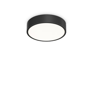 Plafoniera Contemporanea Ray Metallo Nero Led Integrato 13W 3000K Ip44