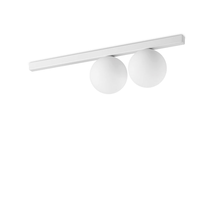 Plafoniera Contemporaneo Binomio Metallo Bianco 2 Luci G9 4W 3000K Ip20