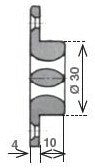 Guida cinghia verticale in nylon per omega