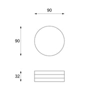 Tavolino da Salotto 90x90xH32 cm in MDF Twist 1 Bianco e Grigio scuro