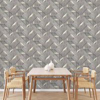 DUTCH WALLCOVERINGS Carta da Parati Onyx Grigio Scuro 442577