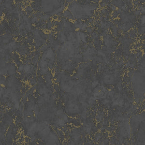 DUTCH WALLCOVERINGS Carta da Parati Motivo Marmo Nero e Oro 430642