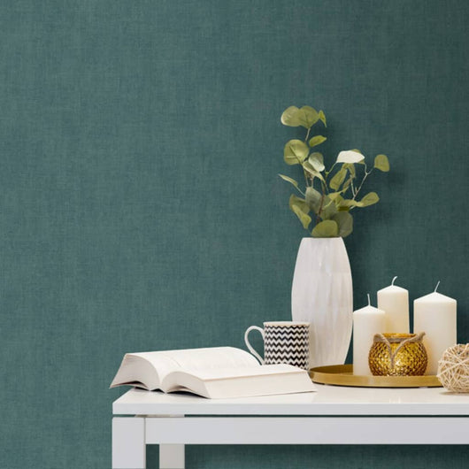 DUTCH WALLCOVERINGS Carta da Parati Semplice Verde 437394