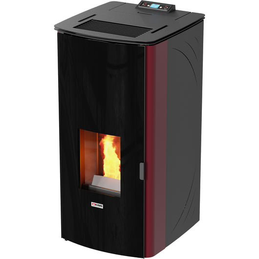 STUFA PELLET KING 17DD IDRO KW17 55x59x109cm BORDEAUX